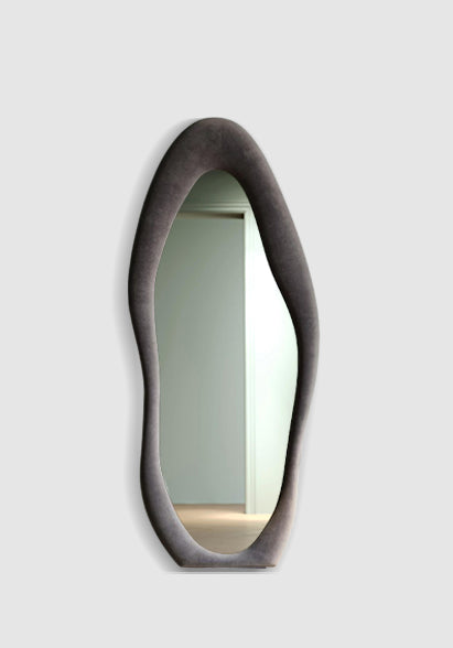 BLACK ASYMMETRICAL FIBERGLASS MIRROR