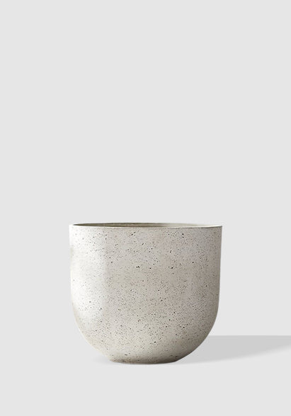 WHITE DOTTED POT