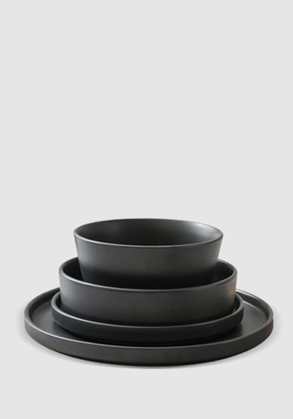 BLACK DINING SET OF 4